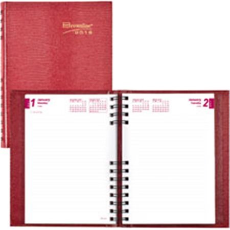 REDIFORM Coilpro Daily Hard Cover PlannerRed 8.6 x 6.5 x 1.1 in. REDCB389CRED